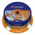 Verbatim DVD-R 16x 4.7GB Printable Tarrina 25 unds